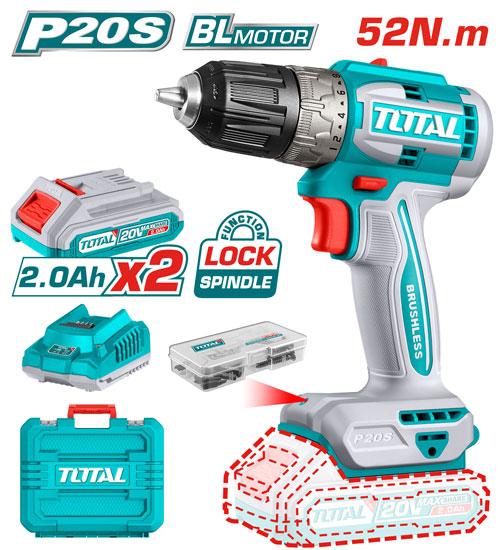 TOTAL TDLI20453 – 20V Brushless Cordless Drill